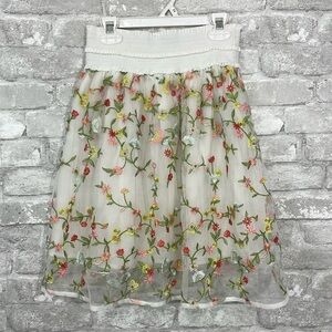 Wish By Anjee Embroidered Mesh Skirt